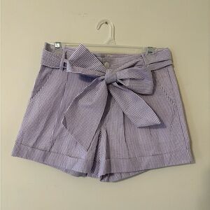 Lauren James Co. Purple Seersucker Women's Shorts